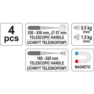 ZESTAW INSPEKCYJNY  LUSTERKO + CHWYTAK