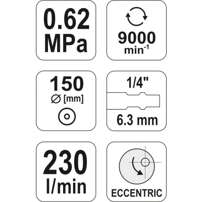 SZLIFIERKA PNEUMATYCZNA TARCZA 150MM