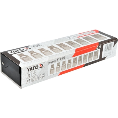 KLUCZE NASADOWE TORX E10-24 ZESTAW 9-SZTUKOWY