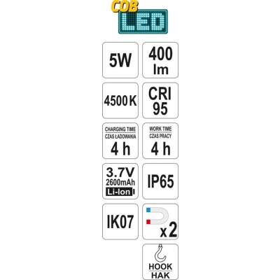 LAMPA 5W DO DOBIERANIA KOLORÓW