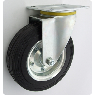 KOŁO METAL-GUMA 200MM SKRĘT WZMACNIANE  62NW