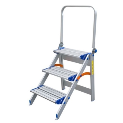 SCHODKI SKŁADANE, Z PORĘCZĄ 70CM 3 STOPNIE