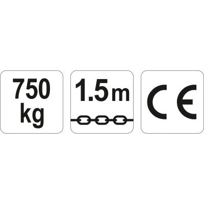 WCIĄGNIK ŁAŃCUCHOWY - DŹWIGNIOWY 0.75T