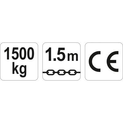 WCIĄGNIK ŁAŃCUCHOWY - DŹWIGNIOWY 1.5T