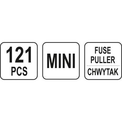 ZESTAW 121 BEZPIECZNIKÓW PŁYTKOWYCH MINI