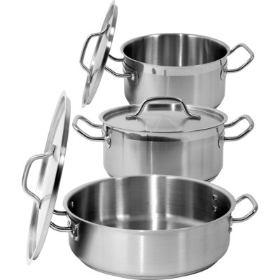 GARNEK NISKI Z POKRYWKĄ ZE STALI NIERDZEWNEJ 24*11CM 5L