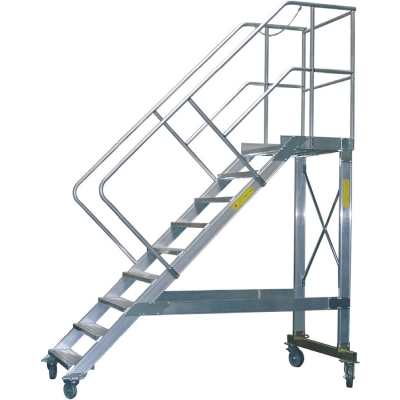 SCHODY MAGAZYNOWE JEZDNE, WYSOKOŚĆ DO POMOSTU 144CM