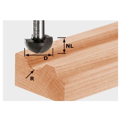 FREZ DO WGŁĘBIEŃ PÓŁOKRĄGŁYCH HW S8 R6.35