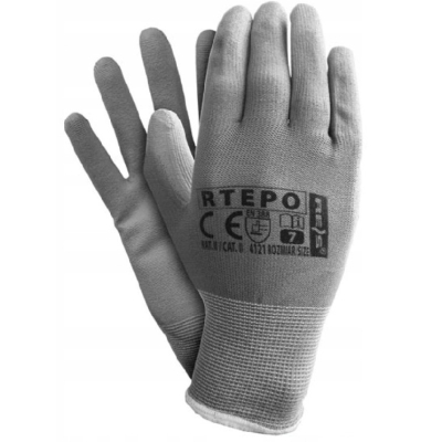 RĘKAWICE Z POLIESTRU POWLEKANE POLIURETANEM RTEPO_SS 8