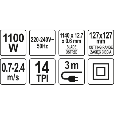 PRZECINARKA TAŚMOWA Z PODSTAWĄ 1100W