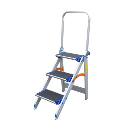 SCHODKI SKŁADANE 70CM 3 STOPNIE + PORĘCZ