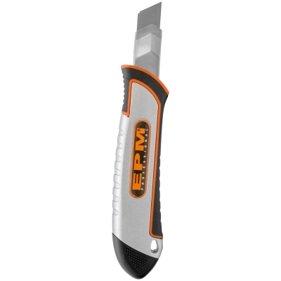 NÓŻ, NOŻYK Z OSTRZEM ŁAMANYM ALUMINIOWY BEZPIECZNY 18MM