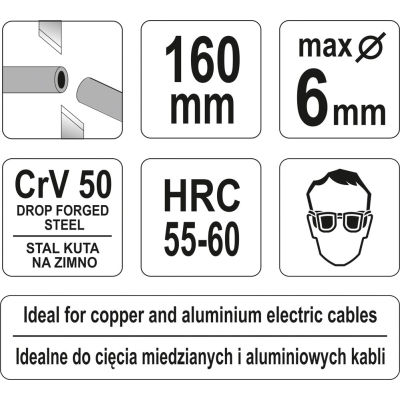 SZCZYPCE DO CIĘCIA PRZEWODÓW 6 CAL
