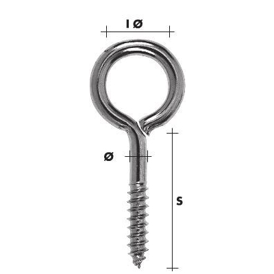 WKRĘTY OCZKOWE OCYNKOWANE 2.8*20*6MM