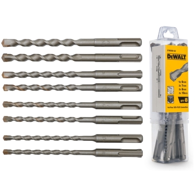 ZESTAW WIERTEŁ SDS+  8-ELEMENTOWY: 2* 6,7,8,10*160MM