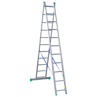 DRABINA ALUMINIOWA 2-ELEMENTOWA 533CM 11+11 SZCZEBLI