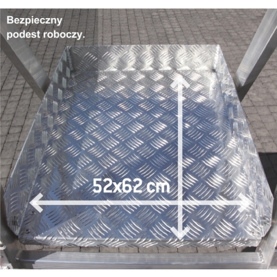DRABINA/PODEST ROBOCZY PLS3 80/130CM 3 STOPNI