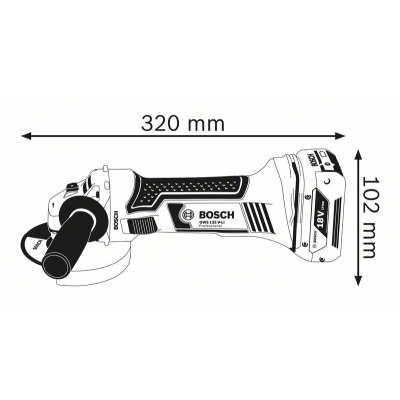 SZLIFIERKA KĄTOWA AKUMULATOROWA GWS 18-125V-LI 0*AH BOX