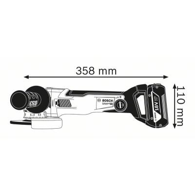 SZLIFIERKA KĄTOWA AKUMULATOROWA 125MM GWX 18-10C X-LOCK 0*AH