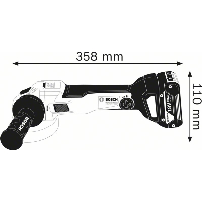 SZLIFIERKA KĄTOWA AKUMULATOROWA 125MM GWS 18V-10 C 0*AH