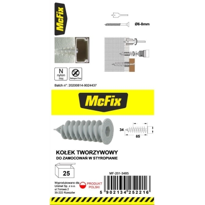 DYBEL DO MOCOWANIA W IZOLACJI 34*85MM NYLON