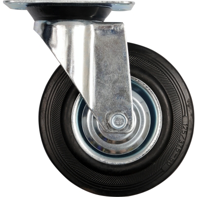 KÓŁKO SKRĘTNE Z CZARNĄ GUMĄ 100MM