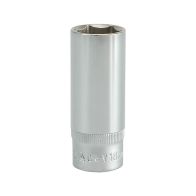 NASADKA DŁUGA 6-KĄTNA CHROMOWANA 3/8'' 18MM