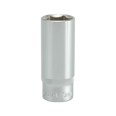 NASADKA DŁUGA 6-KĄTNA CHROMOWANA 3/8'' 19MM