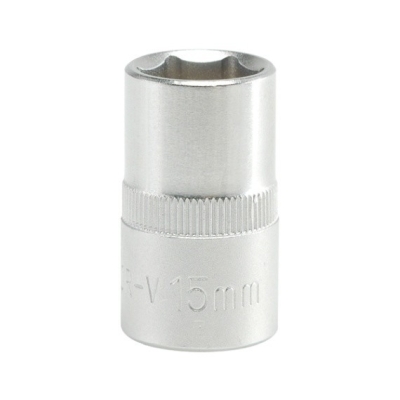 NASADKA KRÓTKA 6-KĄTNA CHROMOWANA 1/2'' 15MM