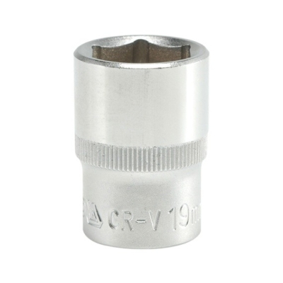 NASADKA KRÓTKA 6-KĄTNA CHROMOWANA 1/2'' 19MM