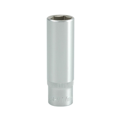 NASADKA DŁUGA 6-KĄTNA CHROMOWANA 1/2'' 17MM