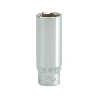 NASADKA DŁUGA 6-KĄTNA CHROMOWANA 1/2'' 20MM