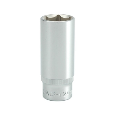 NASADKA DŁUGA 6-KĄTNA CHROMOWANA 1/2'' 24MM
