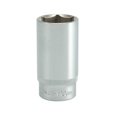 NASADKA DŁUGA 6-KĄTNA CHROMOWANA 1/2'' 30MM