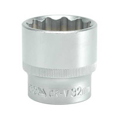 NASADKA KRÓTKA 12-KĄTNA CHROMOWANA 1/2'' 32MM