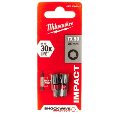 BIT, GROT, KOŃCÓWKA TORX TX50 25MM 2 SZT.
