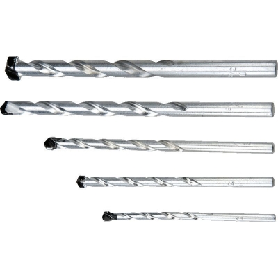 WIERTŁA DO BETONU 4-10MM KOMPLET 5 SZTUK