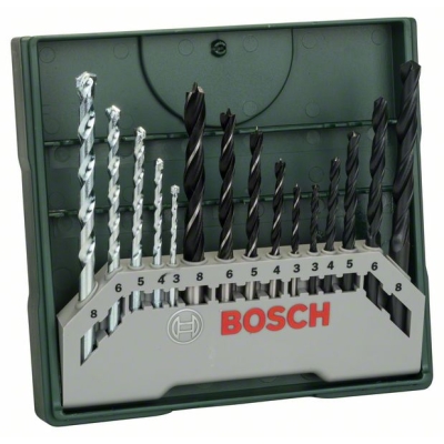 ZESTAW WIERTEŁ DO DREWNA,METALU,BETONU X-LINE 15PC