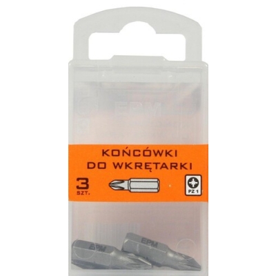 GROT, BIT, KOŃCÓWKA DO WKRĘTARKI 25MM 3SZT. PZ1