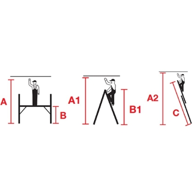 RUSZTOWANIE DRABINOWE VARIO TOP 2X6 WYSOKOŚĆ ROBOCZA 3.0M