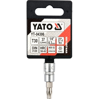 KLUCZ TRZPIENIOWY TORX 1/4'' T30 37MM
