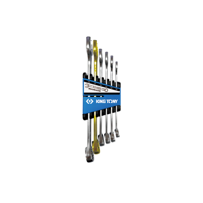 ZESTAW KLUCZY PŁASKO-OCZKOWYCH 10-19MM 6CZ. UCHWYT PLASTIKOW