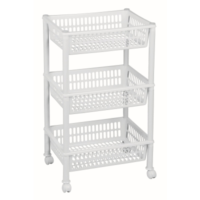 REGAŁ, STOJAK TROLLEY JUMBO ECO, BIAŁY