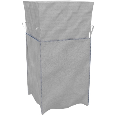 WOREK BIG-BAG 90*90*120 CM BIAŁY, OTWARTY Z KOŁNIERZEM