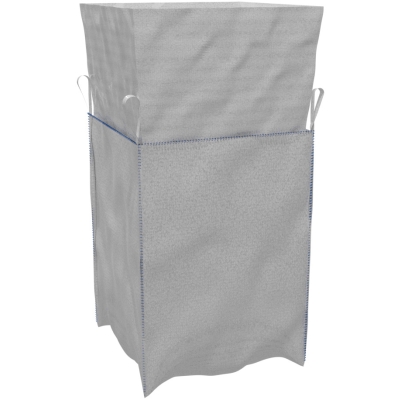WOREK BIG-BAG 90*90*170 CM BIAŁY, OTWARTY Z KOŁNIERZEM
