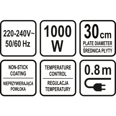 NALEŚNIKARKA 1000W 30CM