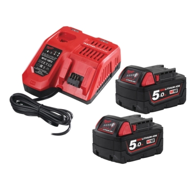 ZESTAW AKUMULATORÓW M18 2*5.0AH + ŁADOWARKA M18 NRG-502