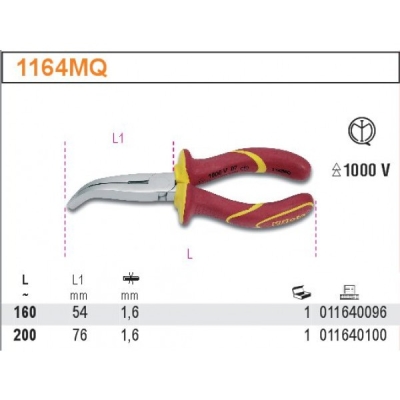 SZCZYPCE PÓŁOKRĄGŁE ODGIĘTE 160MM DO 1000V