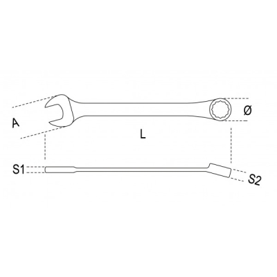 KLUCZ PŁ.-OCZK. DWUKIERUNKOWY MECHANIZM ZAPADKOWY+PRZEG.11MM