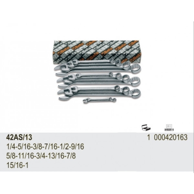 KPL. KLUCZY PŁASKO-OCZKOWYCH 1/4-1'' 13 SZTUK